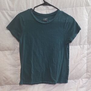LOFT Deep Teal Short Sleeve Top